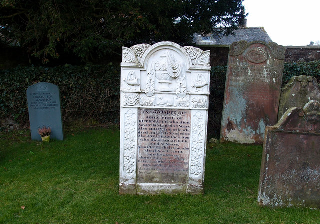 Head stone of John Peel,  St Kentigern's Church