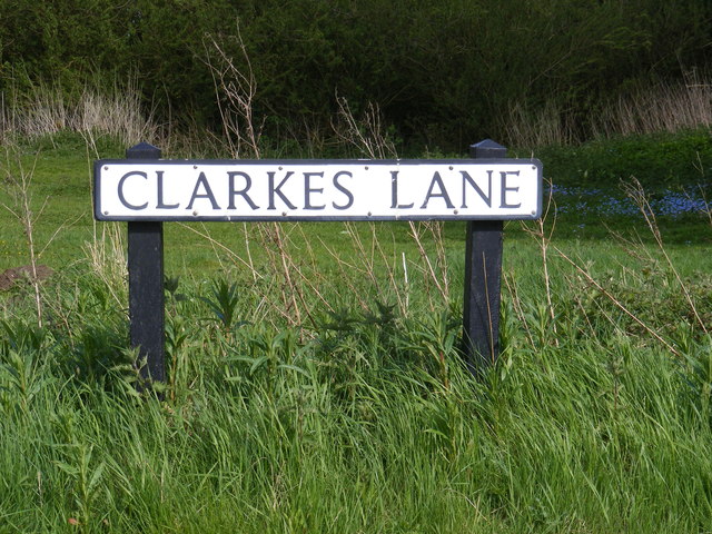 Clarkes Lane sign