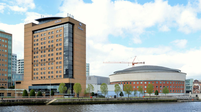The "Hilton" hotel and Waterfront Hall, Belfast