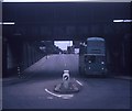 NZ5420 : A Trolleybus under the bridge at Grangetown by David Hillas