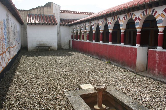 Courtyard of reconstructed Commander's Quarters, Arbeia