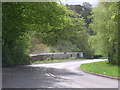 Cob wall topped with slates by the B3227