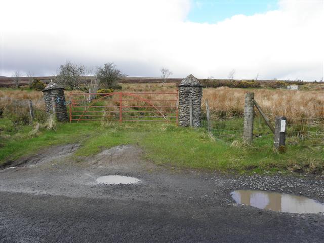 Gate with stone pillars, Lenagh
