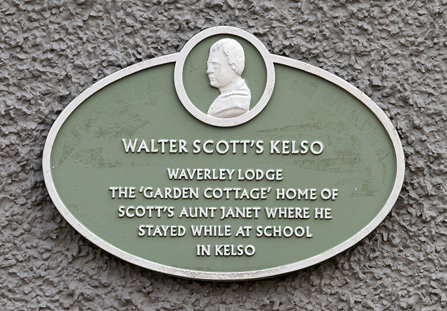 A plaque at Waverley Lodge, Kelso