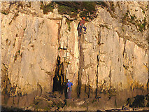 SD4573 : Rock climbers at Jack Scout crag by Karl and Ali