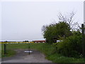 TM3882 : Entrance to Spexhall Football Club Ground by Geographer