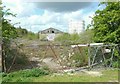 Derelict building and gasholder