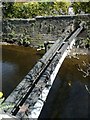 Pipe bridge over the River Ryburn