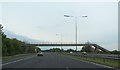 Footbridge crosses the M62 at Roby