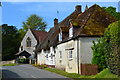 Cottages and church at Longstock