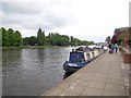 TQ1768 : Narrowboat by the Thames at Kingston by Paul Gillett