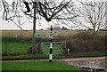 Road signpost, Goss Hall