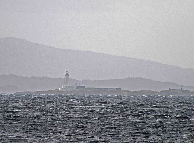 Lismore lighthouse from Oban lighthouse