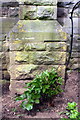 Benchmark on a buttress of The Lodge, Mansion Hill