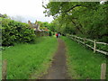 Footpath leading off the B2100, The Down