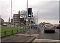 Road junction on A78 west of Morrisons