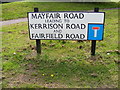 TM3489 : Mayfair Road sign by Geographer