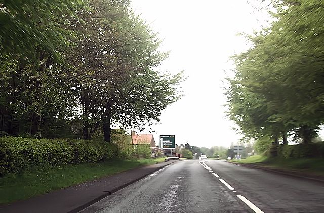 Approaching B729 junction at Newbridge