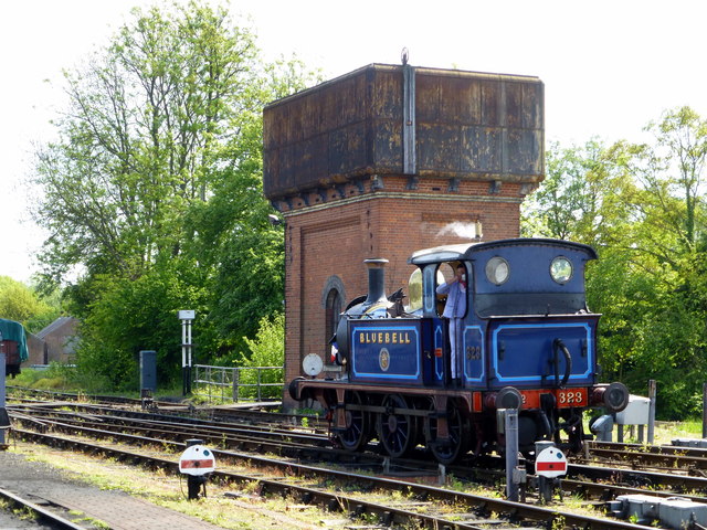 Railway Engine and Water Tower at Sheffield Park