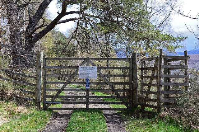 Estate gate, track to Loch Lundie