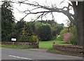 Entrance to properties opposite Edenhall turning