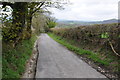 Steep road north of Llansadwrn