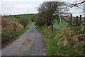 Footpath off a country road