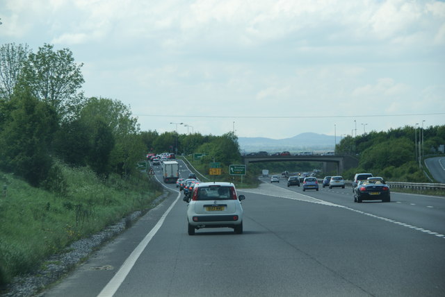 Sliproad leaving the A55