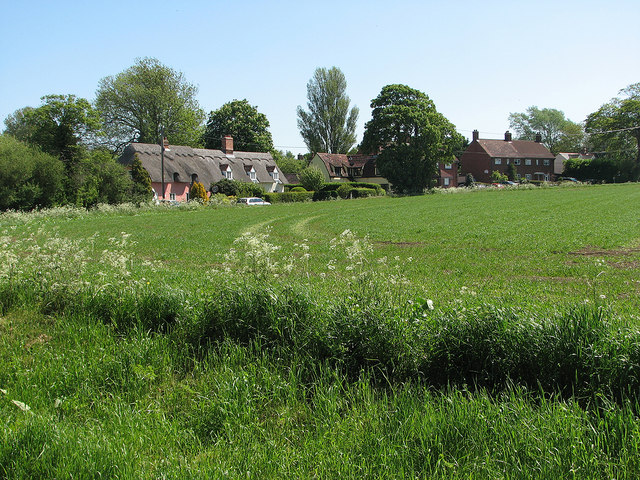 Castle Camps: the edge of the village