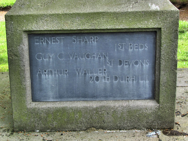 South Inscriptions, War Memorial, Woolmer Green