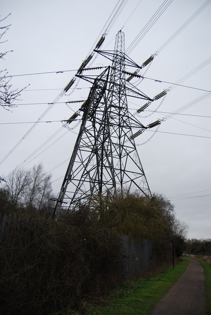 Pylons by the River Lea