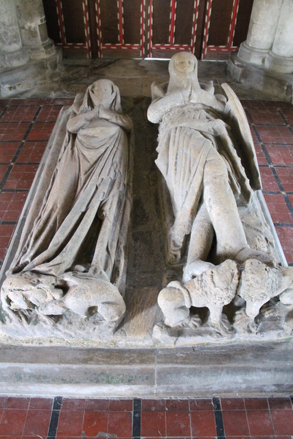 Sir Lambert de Trikyngham and wife, St Peter's church
