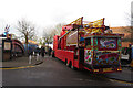 The Ferris Wheel enters the Library Car Park, Tring Carnival