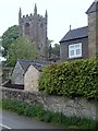 Hide Lane and the church tower, Hartington