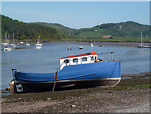 NX8354 : A boat at Kippford by Walter Baxter