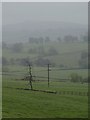 Manifold valley view in cloud and rain