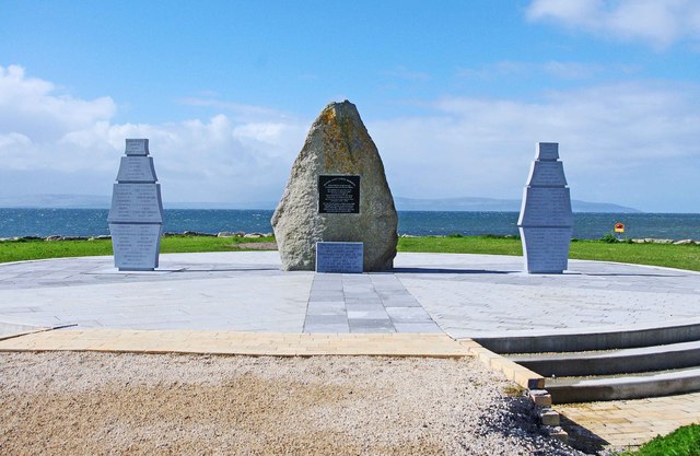 The Famine Ship Memorial, Celia Griffin Memorial Park, Gratton Beach, Galway City