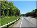 The A38 eastbound at Eggbuckland Road Bridge