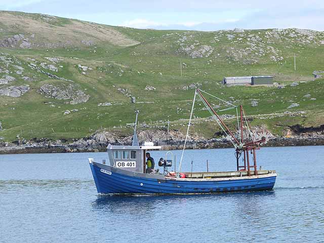 Fishing boat in West Burra Firth