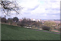 Swindon Old Town: looking towards the new town from The Lawn