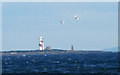 NS2729 : A distant Lady Isle lighthouse by Steve  Fareham