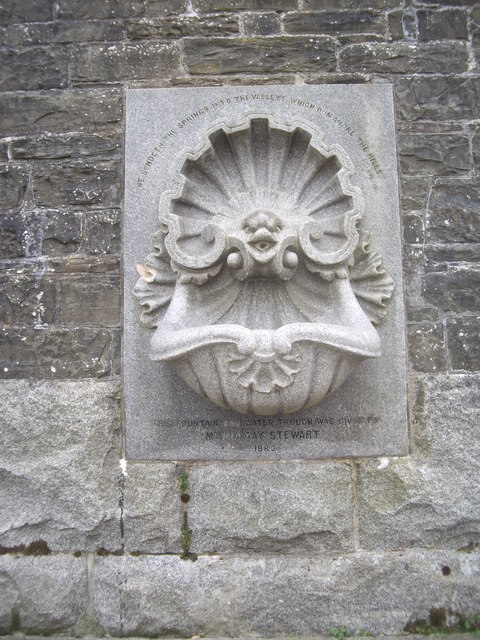 A stone drinking fountain on the Clock Tower by Ann Street