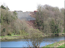 NT9350 : Landslip on the banks of the Tweed  by Stephen Craven