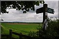 Blackhorse : Grassy Field & Footpath Sign