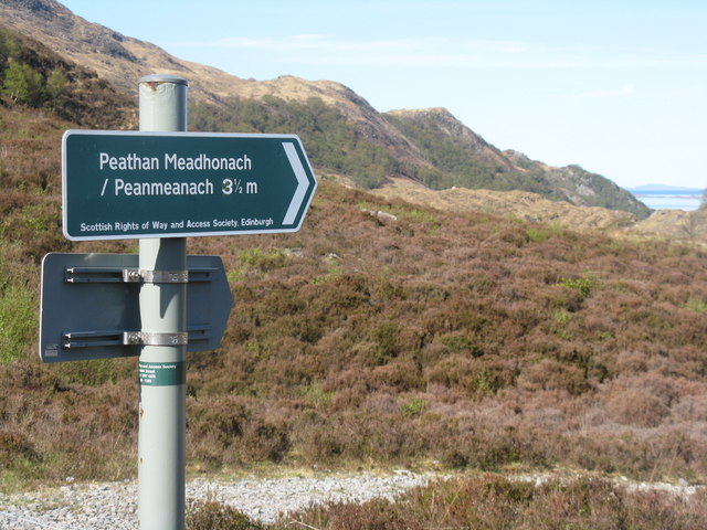 Scottish Rights of Way and Access Society sign