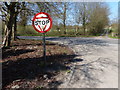 Stop sign along Swepstone Road