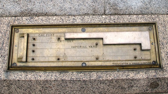 Imperial Standards of Length, Trafalgar Square - detail