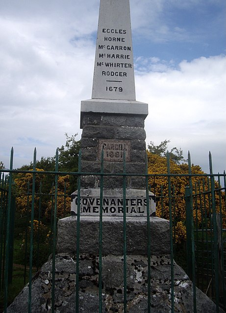 Those named on the Covenanters' Memorial near Maybole