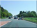 A69 road works, eastbound