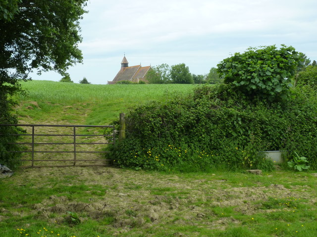 Salwayash church across the field from... © Maurice D Budden ...